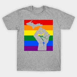 LGBTQ+ Michigan Pride Flag T-Shirt